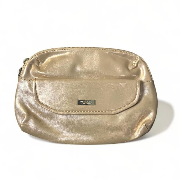 NWOT- VERSACE- Parfums Gold Makeup CLUTCH Bag shimmer New - Picture 1 of 4